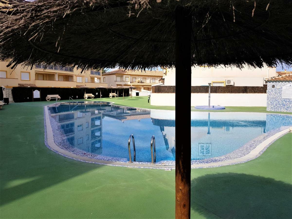 Apartamento con piscina frente al mar. Oliva Nova Esterno foto